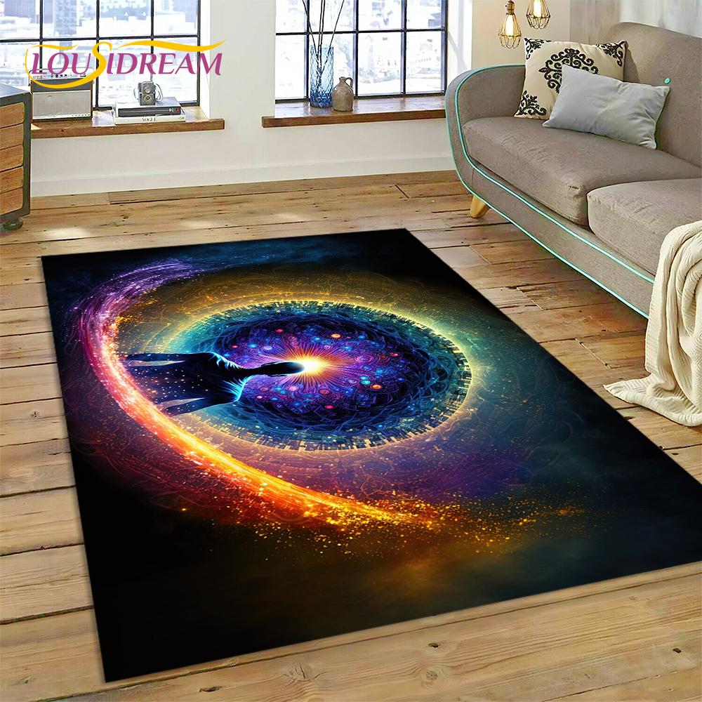 3D Yoga Meditation Rainbow 7 Chakra Rug Carpet for Living Room Bedroom Decor,floor Mat Non-slip Decoration for Sofa Doormat Gift