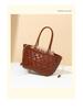 French High-End Woven Basket Handbag