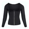 Sudorazione a Maniche Lunghe in Neoprene Modellante Fitness Modellamento del Corpo Trainer Vita Shapewear