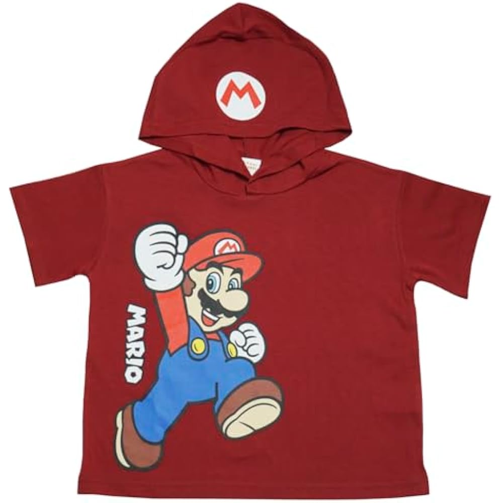 [Bandai] 2026 Summer Super Mario Hoodie with Hood Short Sleeve T-shirt Super Mario Nintendo Ninte...