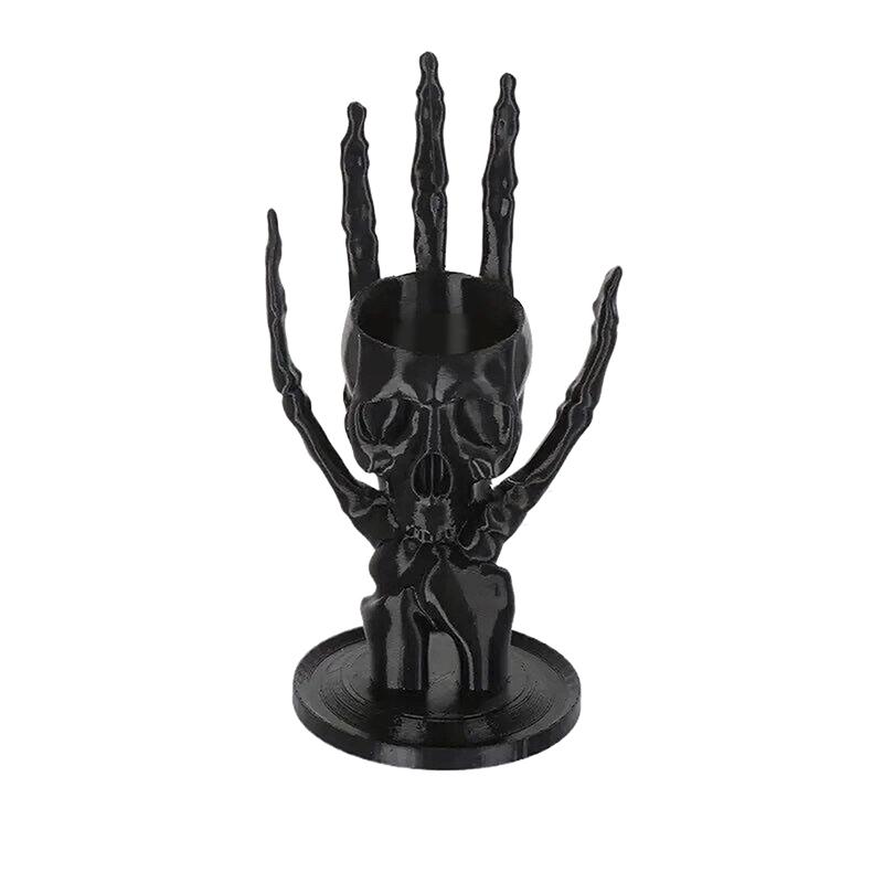 Gothic Skeleton Hand Jewelry Stand Black Plastic Necklace Earring Organizer Monster Hand Jewelry Display Tray Retro Home Decor