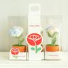 Handmade Woven Flower Potted Artificial Knitted Crochet Tulips Plant Ornaments DIY Material Home Desktop Wedding Decor