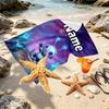 Custom Name Personalized Cosmic Bot Crew Print Beach Towel, for Trip Camping Beach Party Home Decor, Birthday Gift for Family & Friends