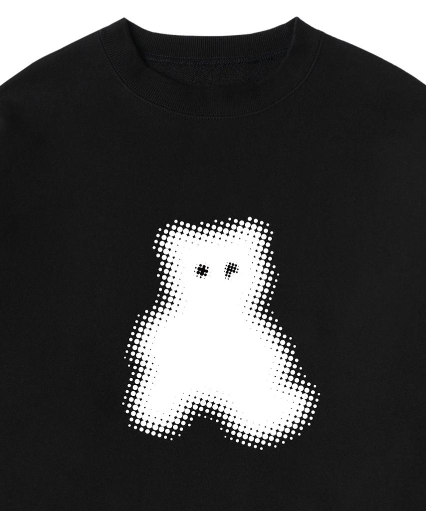 GRAVER [Unisex] Dot Silhouette Bare Sweatshirt_Black