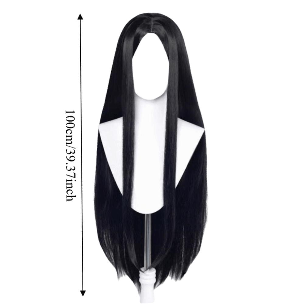 Parrucca Capelli Lisci Ultra Lunghi da 40 Pollici Versatile Anime Parrucca Liscia Cosplay Festa