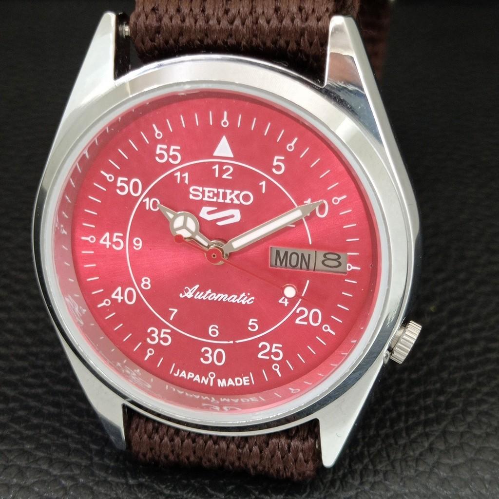 Seiko 5 AUTOMATIC 7009A VINTAGE REFURBISHED JAPAN MENS RED DIAL WATCH A445824-1