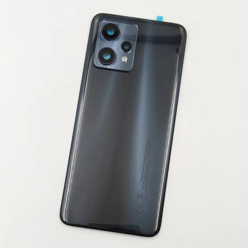 

Стеклянная задняя дверца для Realme 9 Pro Plus, крышка батарейного отсека Realme 9 Pro + задняя панель корпуса + клей для объектива камеры Midnight Black