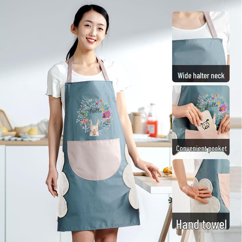 Unisex Waterproof PVC Kitchen Apron: Thick Oil-Proof Sleeveless Cartoon Design