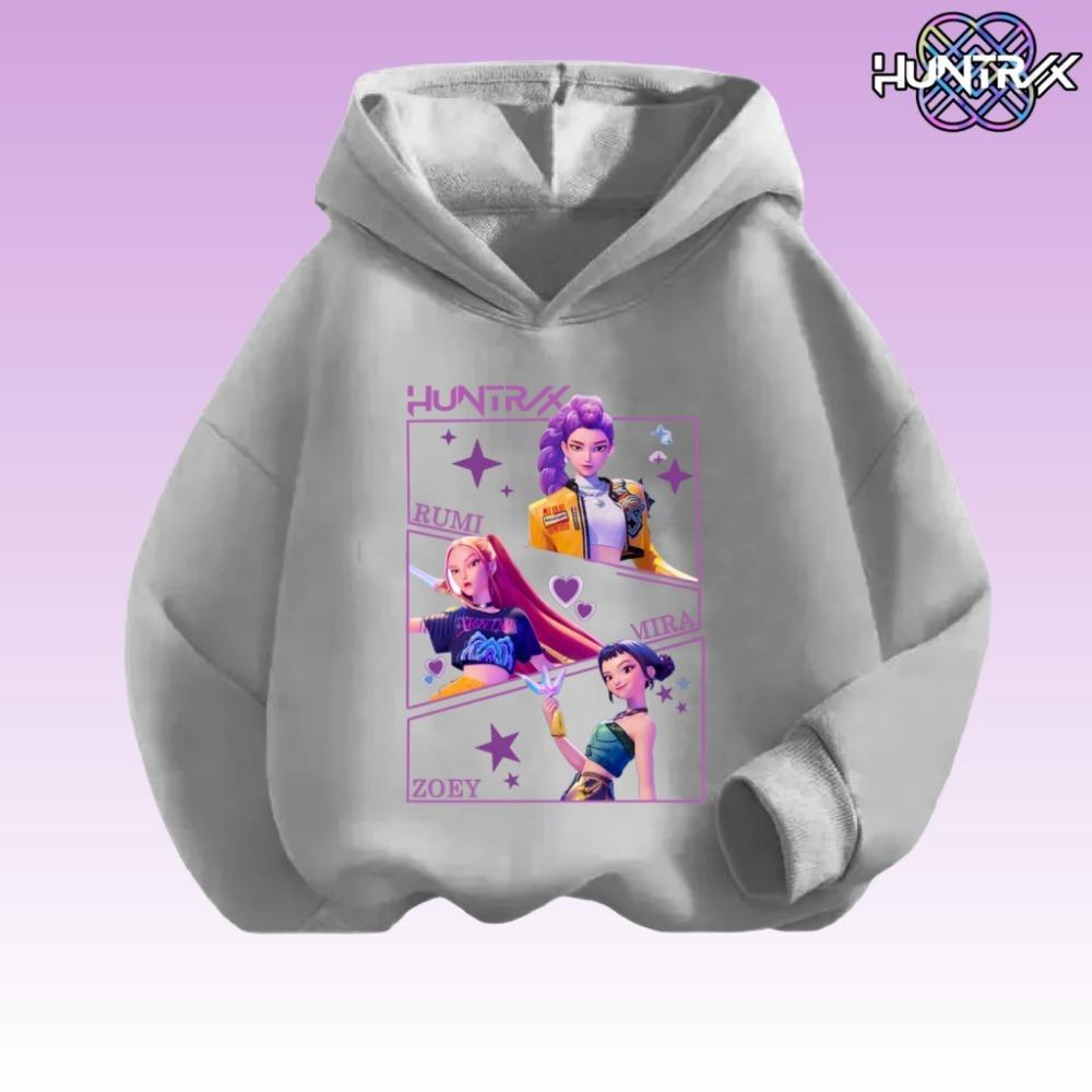 K-pop Devil Hunter Children's Hooded Coat Anime Cartoon Fashion Girl Spring and Autumn Cute Coat Children's Clothing