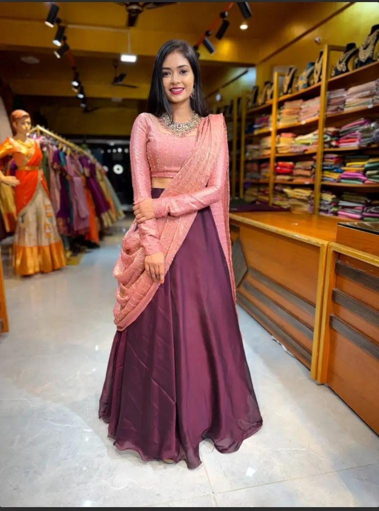 Pakisatni Party Wear Lehenga Choli with Dupatta Set Indian Bollywood Lehenga Set