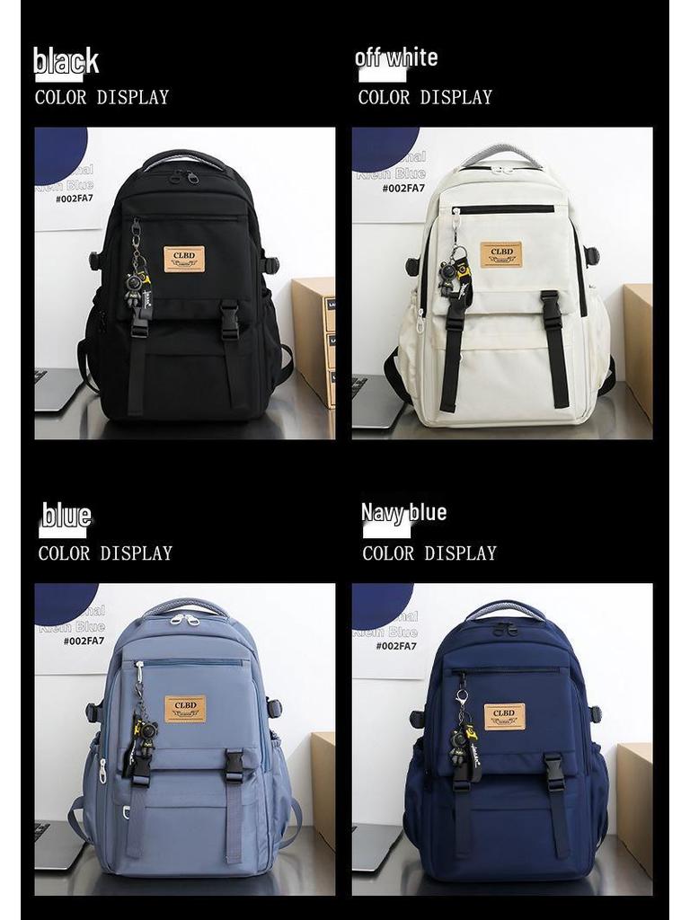 2023 Trendy Nylon Korean-Style Backpack for College Students: Large Capacity Men's and Women's Casual Travel Bag.