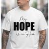 European Sizes Hope In Him Christianity T-shirts Plain Men's White High-quality Fabrics for a Casual, Sporty Look
