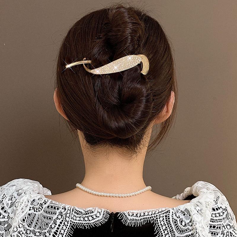 Ancient Style Lily Tulip Tassel Twist Hair Clip for Hanfu Updo
