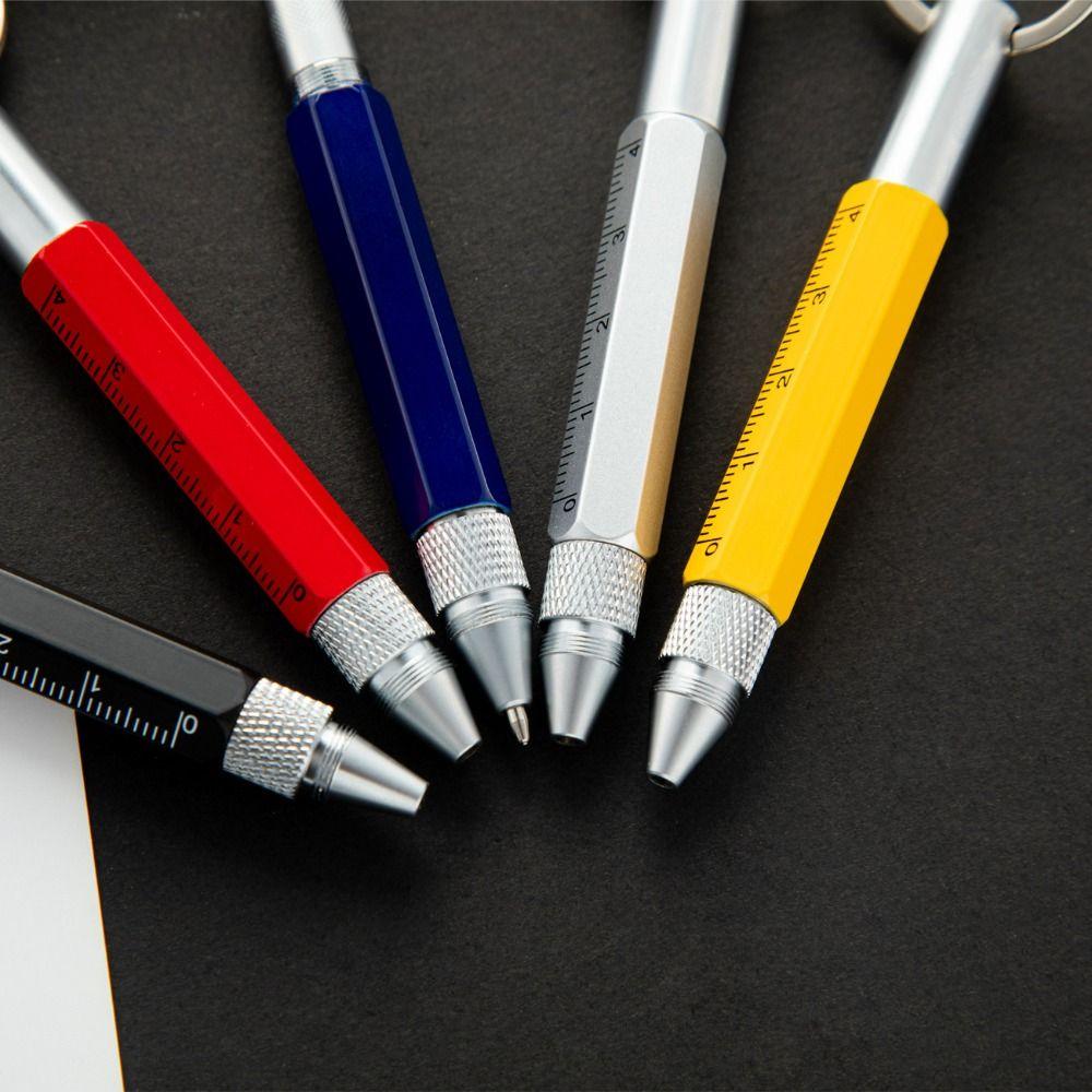 Metal Ballpoint Pen Short Style Capacitive Pen Multi Functional Multitool Pen  Construction Tools