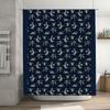 Tenda da Doccia Motivo Uccello Nero Impermeabile Decorazione Bagno Tessile per la Casa Vintage Stile Rustico Rivestimento Lavabile