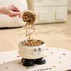 Elevated Pet Dog Cat Bowls Cute Cartoon Eye Big Foot Design Stainless Steel Food Water Bowls for Puppy Kittens Small Pets