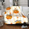 basketball Theme Printed Blanket - Perfect for Couch, Bed, Travel & Outdoor Use | Machine Washable, Cozy & Durable.