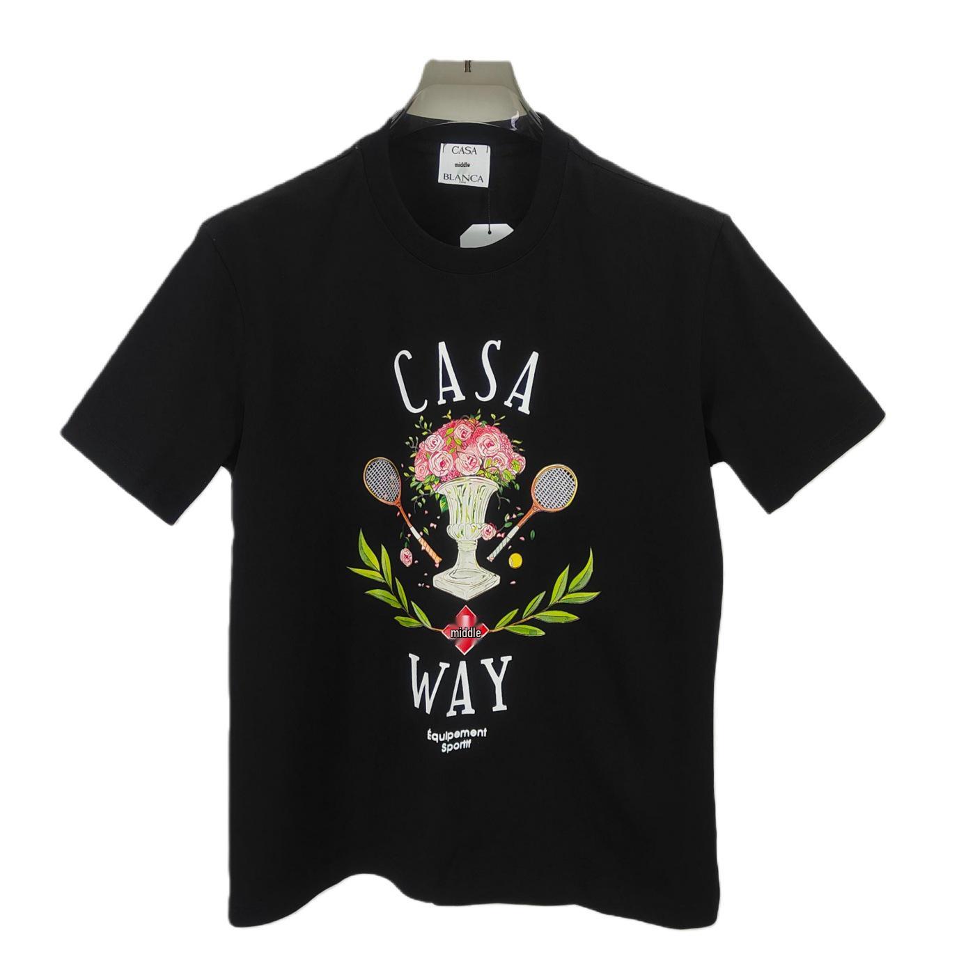 European & American Printed Short Sleeve Round Neck Women s T-shirt - Versatile Summer Top M