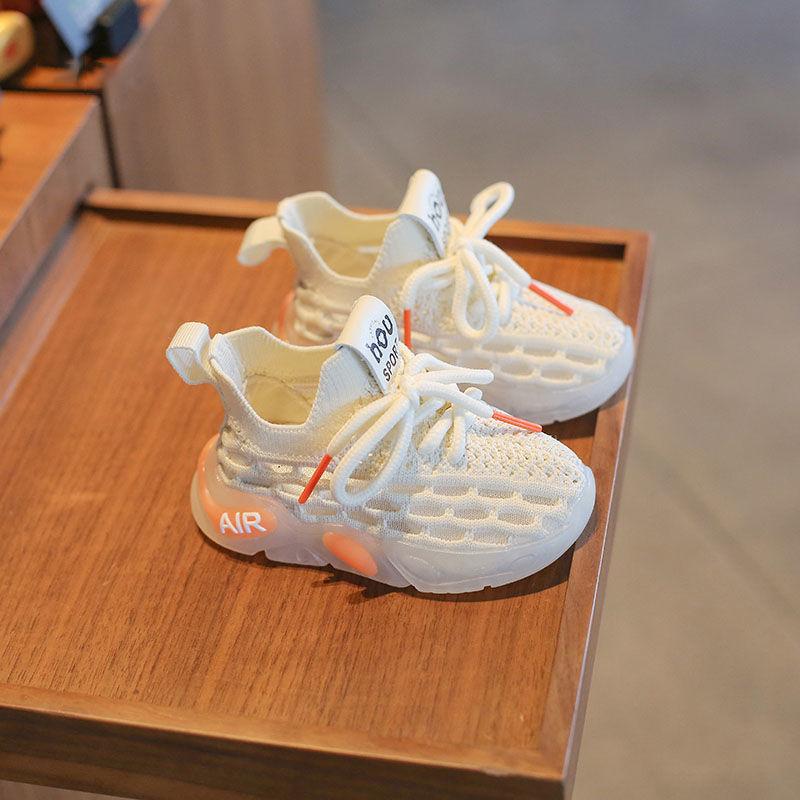 Baby soft-soled toddler shoes spring and autumn shoes one year old two coconut shoes classmate mesh knitted shoes baby shoes toddler