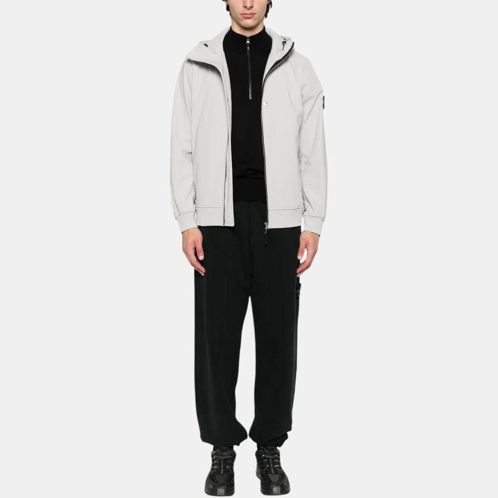 STONE ISLAND Logo Patch Zip Up Hooded Jacket K2S15Q100004S0B22-V0061