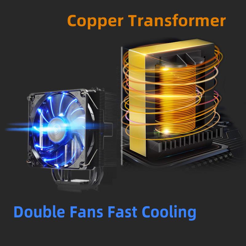 Smart 600W /400W 12V 24V Leistungsstarkes Autobatterieladegerät Blei-Säure-Lithium 50A-30A Boot Auto Gabelstapler Speicherzelle Schnellladung