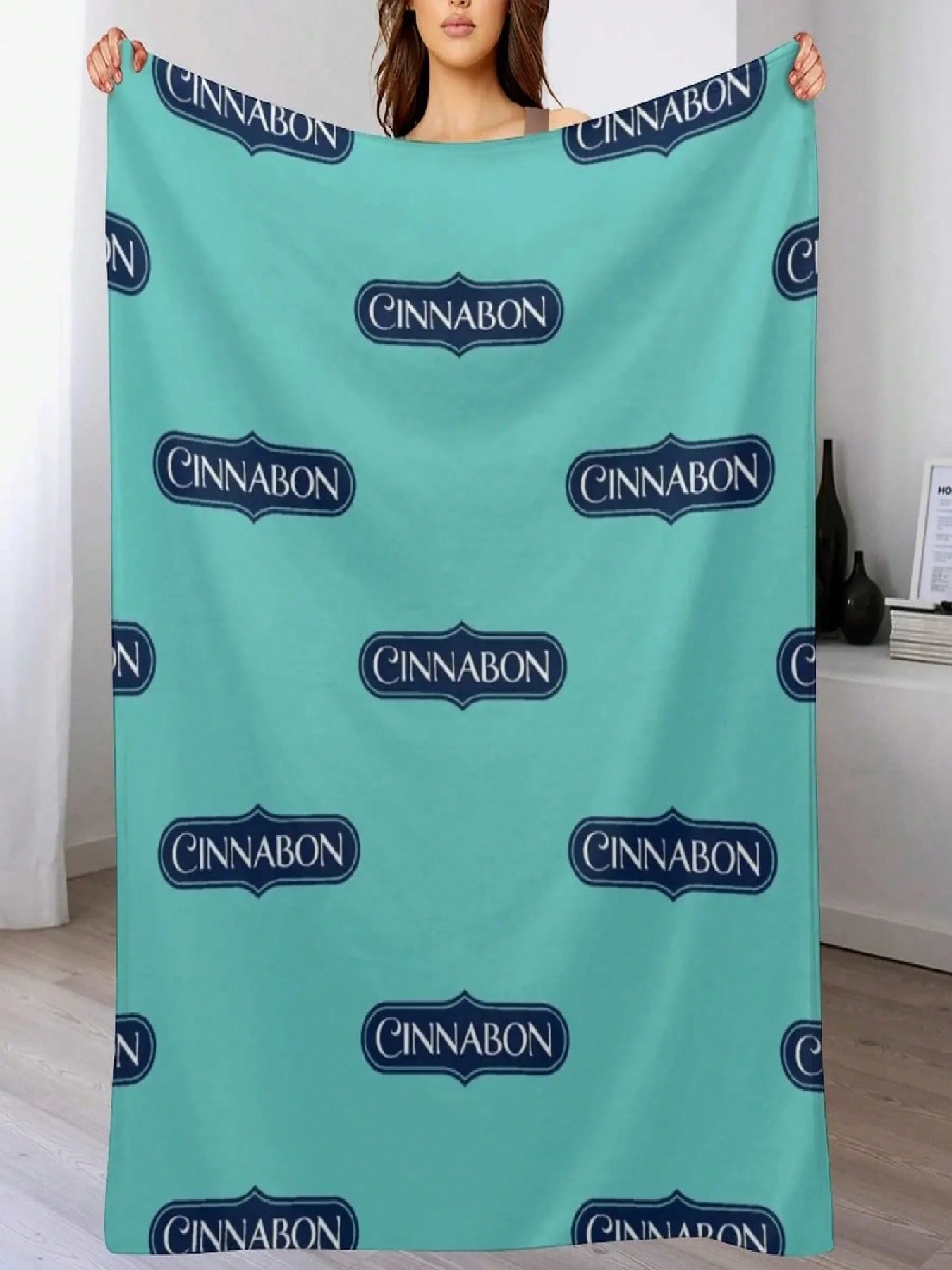 Cinnabon Resto Throw Blanket Christmas Gifts Heavy To Sleep Hairy Flannel Fabric Blankets 75X95CM