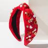 New Style Heart-shaped Hairband with Alloy Letters "XO" As Accessories, Wide-edge Knotting Headband Hair Accessory for Women