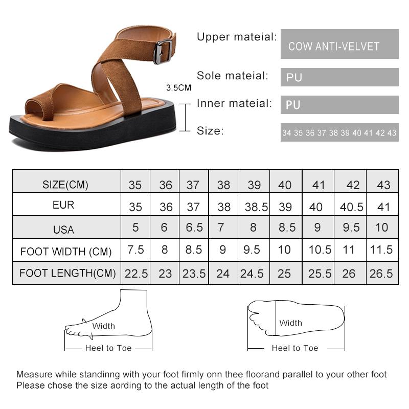 Fashion AIYUQI Sandals Women Large Size Clip Toes Fashion 2025 New Roman Women Summer Sandals Suede Genuine Leather Beach Sandals Women