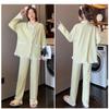 Cotton Pajamas Women Spring Fall Cute Thin Two-piece Suit Sweet Students Sleepwear Long Sleeve Loose Homewear