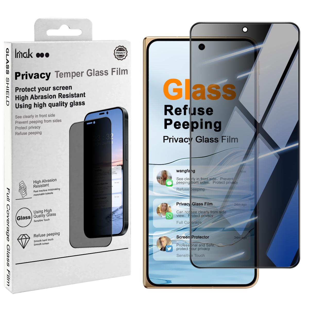 

For OPPO Find N6 5G Glass IMAK 3D Curved Privacy Tempered Glass Full Screen Coverage Film OPPO Find N6 5G
