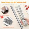 Reusable Stainless Steel Grill Meat String Forks BBQ Stick BBQ Needle Cooking Tool Barbecue Skewer