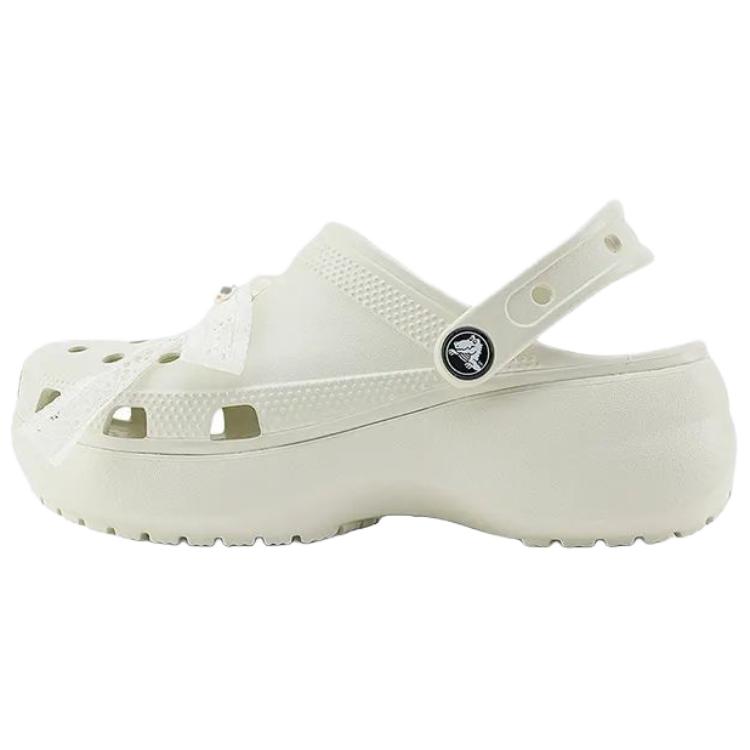 Crocs Classic Platform Clog White Multi Lightweight Comfort Slip On Platform Clogs Unisex 211540-0HZ 36-37