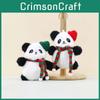 Cute Christmas Panda Plush Toy Keychain Adorable Stuffed Animal Accessory