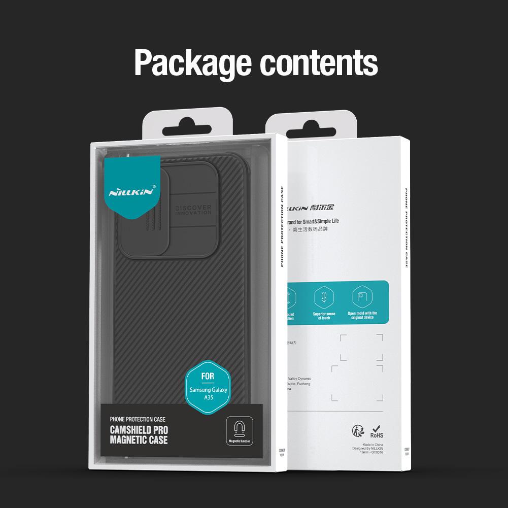 NILLKIN Til Samsung Galaxy A35 telefondeksel CamShield Pro Magnetisk kamerabeskyttelse bakdeksel