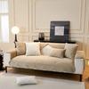 Kurzes Plüsch-Sofakissen für Herbst und Winter, Sofas mit geprägtem Wellenrand, Handtuch-Kissenbezug, L-förmiger Sofabezug, rutschfest, verschleißfest
