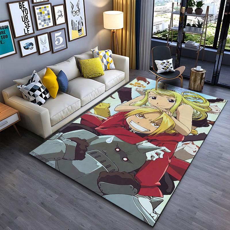 Anime Characters with Cats suitable as a non-slip mat for the living room or bedroom sofa