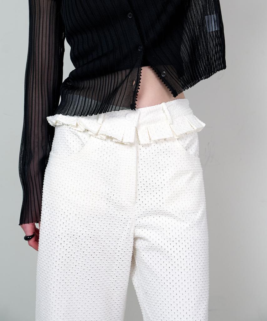 Seuleubi Punching Frill Round Pants