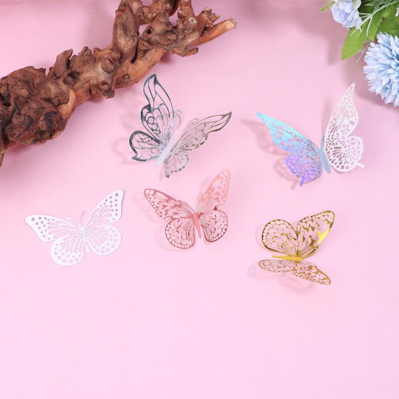 48Pcs/4Set 3D Butterfly Wall Decor 4 Styles 3 Sizes,Butterfly Decorations For Butterfly Birthday Party Cake Room Decorations