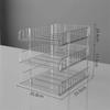 Transparent File Rack Book Shelf Multi-layer Multifunctional Storage Tray Large Capacity Desktop Organizer School Office