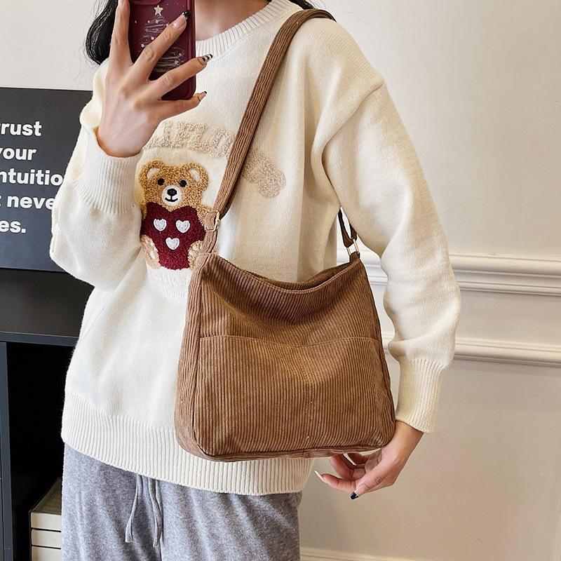 New Casual Korean Version of Summer Single-shoulder Crossbody Bag Retro Large Capacity Commuting Texture Tote Bag Women's Bag Trendy