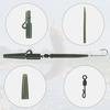 40Pcs/Set Carp Fishing Accessories Set with Storage Box Portable Metal Swivels Soft Tubes Sleeves Carp Fishing Gear Equipment Kit