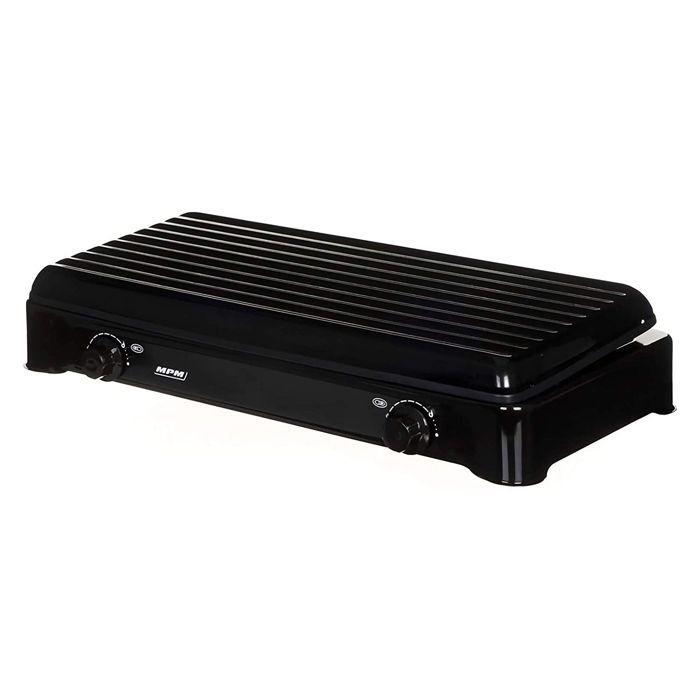 Cuisinière à gaz portable - MPM - KN-02/1KB - 2 brûleurs réglables - Noir - 3,9 kW