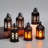Wind Lantern 1PCS Electronic Candle Light Hexagonal Wind Lantern Portable, Portable Small Lantern Night Light, Wood Handmade