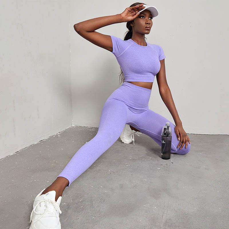 Women's High-End Summer Yoga Suit - Double-Sided Brushed, Breathable, Nude-Feel Sports Set