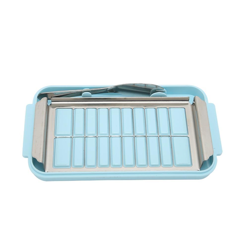 2 in 1 Design Butter Slicer Cutter Transparent Cover Butter Dispenser Slicer Kitchen Countertop
