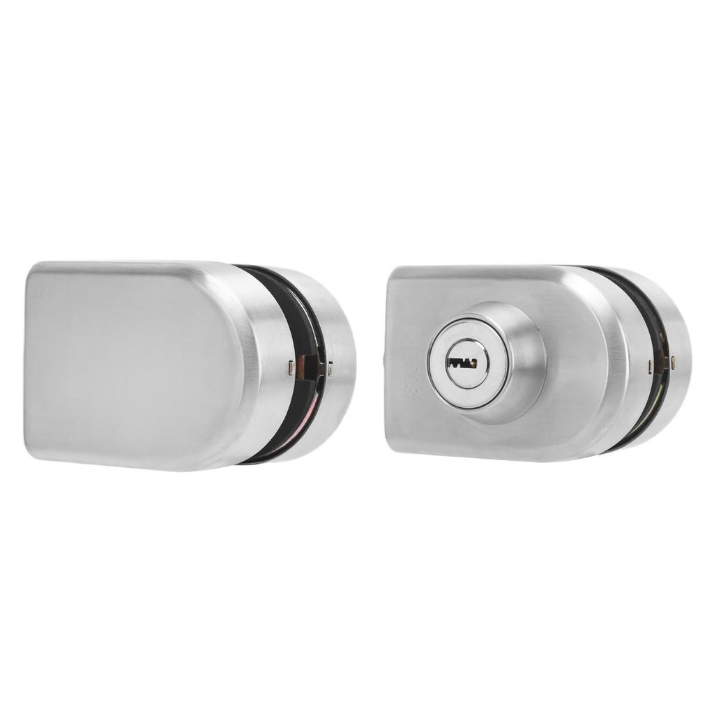 Double Door Push Sliding Access Control Office Glass Door Lock Stainless Steel Lock with 3 Keys