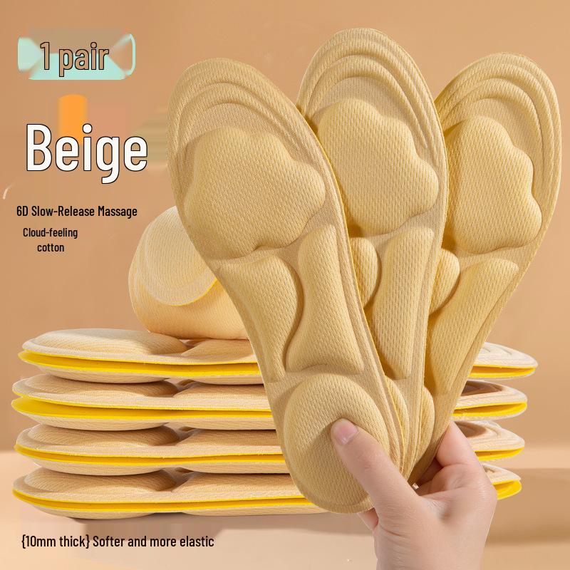 Stepping-on-Air Mugwort Deodorizing Insoles: Super Soft, Shock-Absorbing Cushion for Men and Women, Relieve Foot Pain and Tiredness from Long Standing