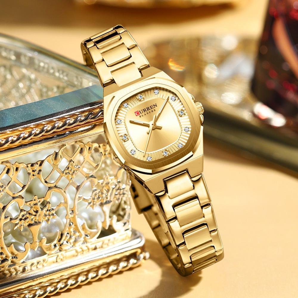 Elegant Women Wristwatch Waterproof Luminous Watch Ladies Stainless Steel Quartz Square Dial Women's Watches