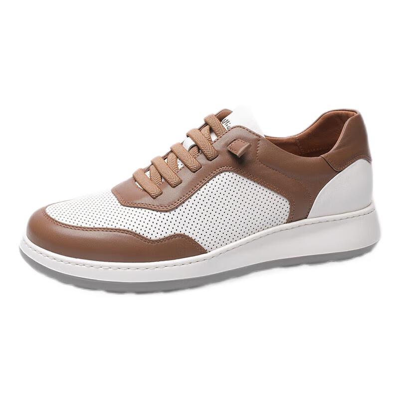 Goldlion Men s Perforated Casual Leather Shoes 42