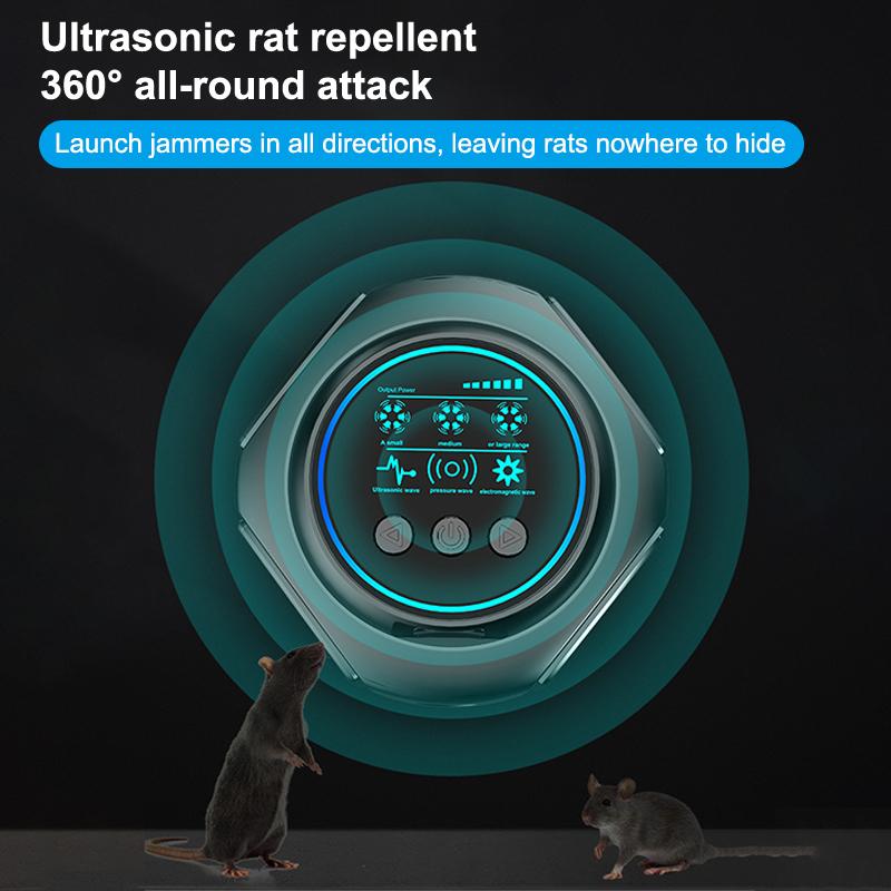 Ultraschall-Schädlingsabwehr zum Einstecken, Indoor-Schädlings-Nagetier-Insektenkontrollfallen, Elektronisches Abwehrgerät mit 3-Modus-Schaltung